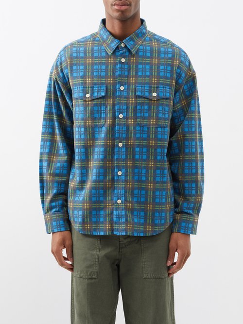 Visvim - Pioneer Checked Cotton Shirt - Mens - Blue