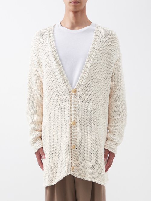 The Row - Zaydi Chunky-knit Longline Cardigan - Mens - Cream