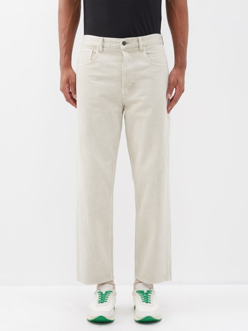 The Row - Cortland Cropped Straight-leg Jeans - Mens - Cream