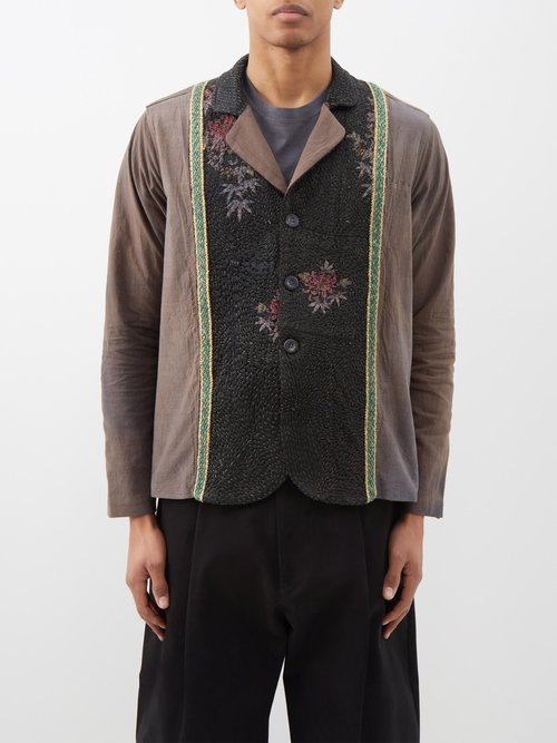 By Walid - Roy 19th-century Floral-embroidered Cotton Jacket - Mens - Multi