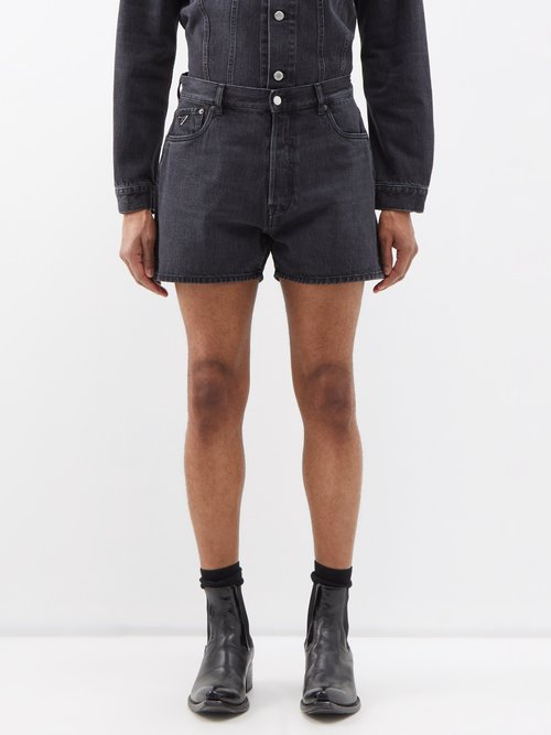 Prada - High-rise Denim Shorts - Mens - Black