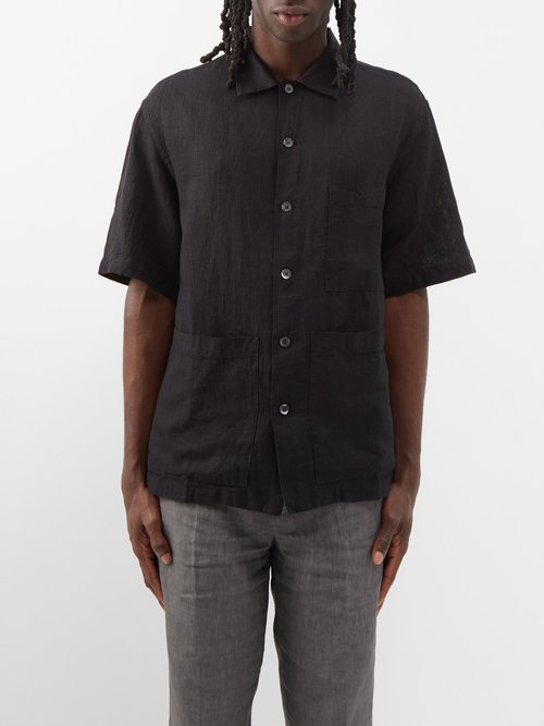 Barena Venezia Donde Linen-blend Short-sleeve Shirt
