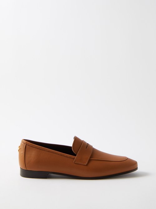 Bougeotte - Flâneur Leather Loafers - Womens - Camel