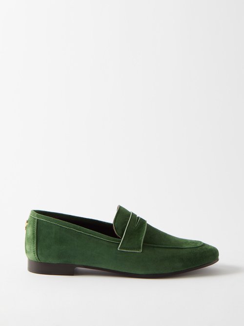 Bougeotte - Flâneur Suede Loafers - Womens - Green