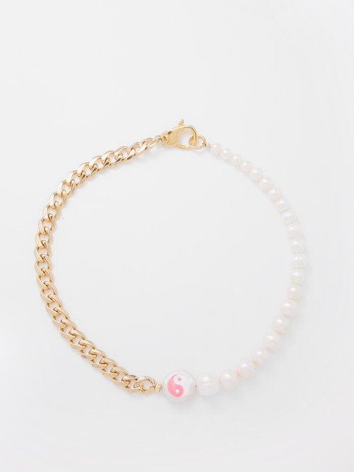 Joolz by Martha Calvo Yin Yang Pearl & 14kt Gold-plated Necklace