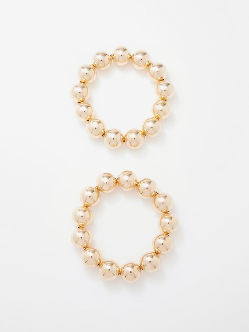 Joolz by Martha Calvo Set Of Two 14kt Gold-plated Bracelets