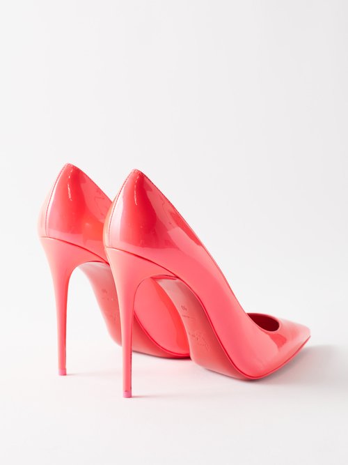 Christian Louboutin KATE 100 Patent Leather Neon Pumps Heels Shoes Fluo $845