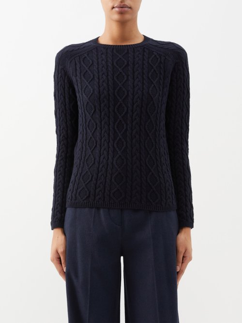 S Max Mara - Arte Sweater - Womens - Dark Blue