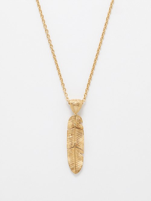 Jade Jagger Leaf-pendant 18kt Gold Necklace