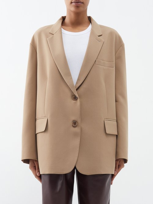 The Frankie Shop - Bea Single-breasted Canvas Jacket - Womens - Beige