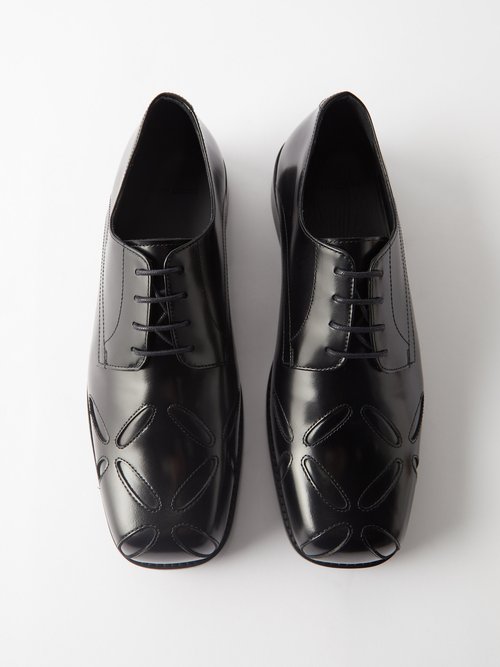 Stefan Cooke Slashed Leather Derby Shoes | Smart Closet