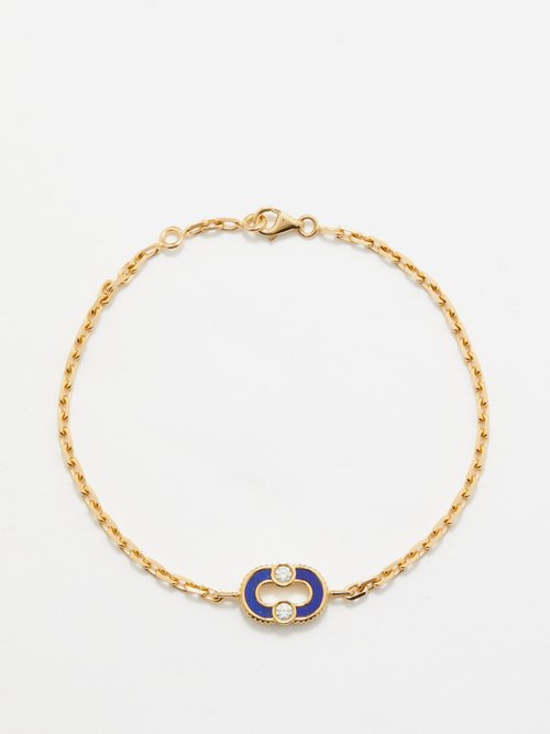 VILTIER Magnetic Gold Multi-Stone Chain Bracelet for Men