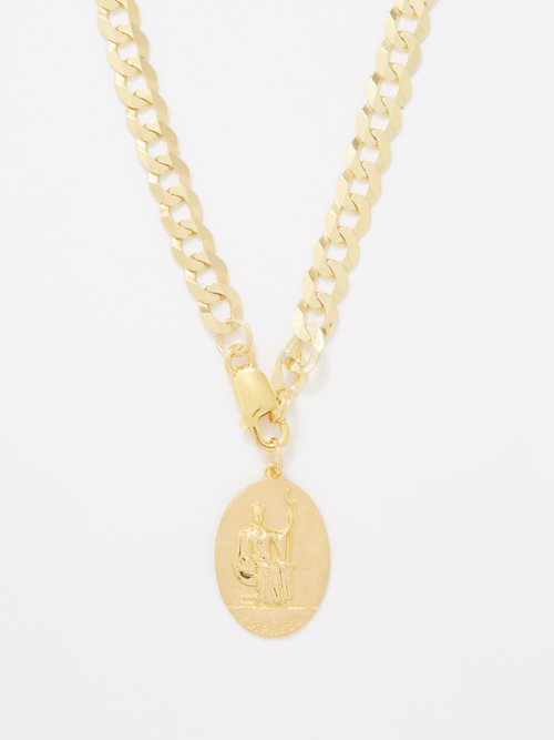 Hermina Athens The Empress Tarot-charm Gold-plated Necklace
