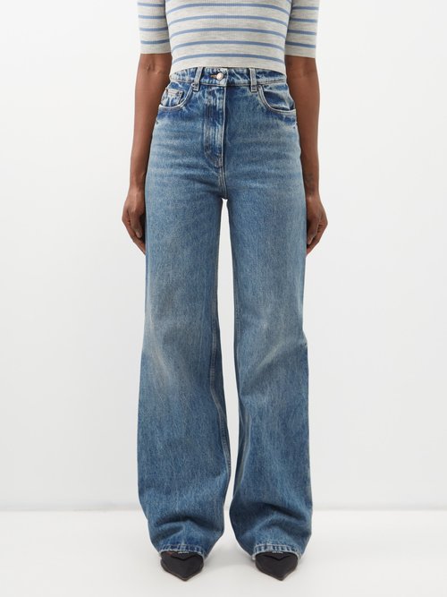 Prada - High-rise Straight-leg Jeans - Womens - Mid Denim