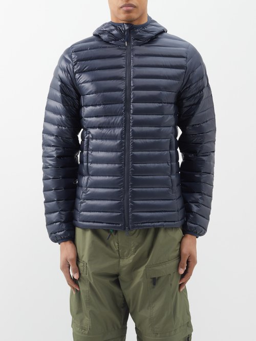 pyrenex - bruce quilted-down hooded jacket mens navy
