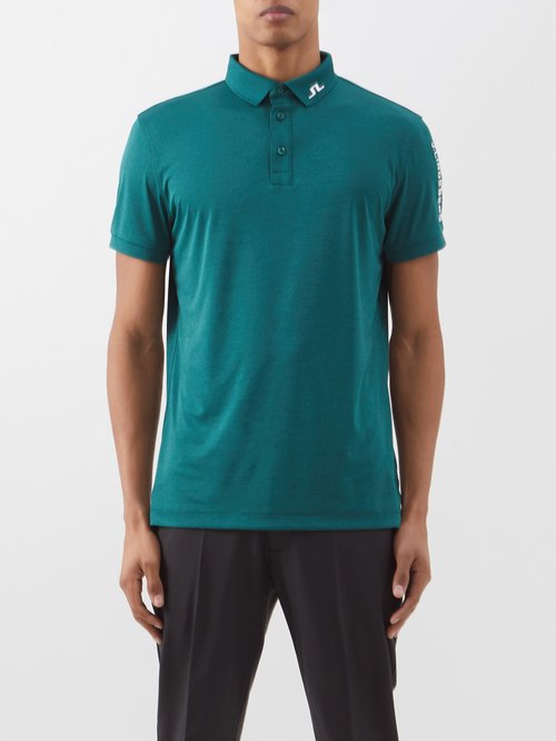 J.lindeberg - Tour Tech Logo-embroidered Jersey Polo Shirt - Mens - Green