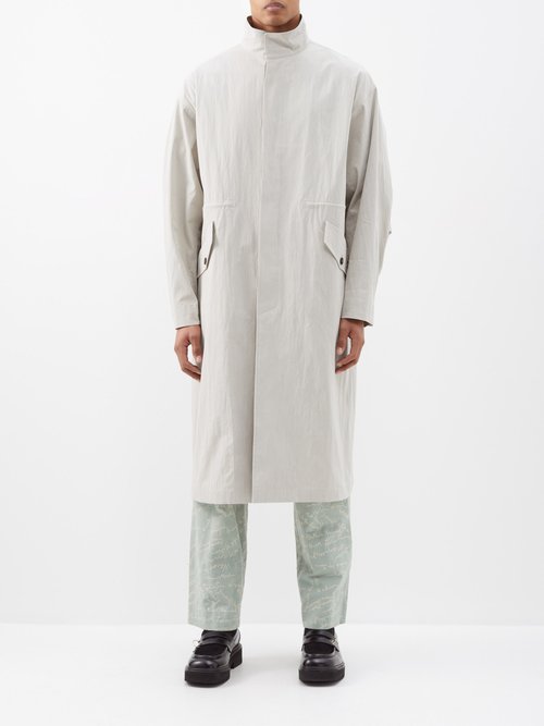 Le17septembre Homme - Flap-pocket Cotton-blend Overcoat - Mens - White