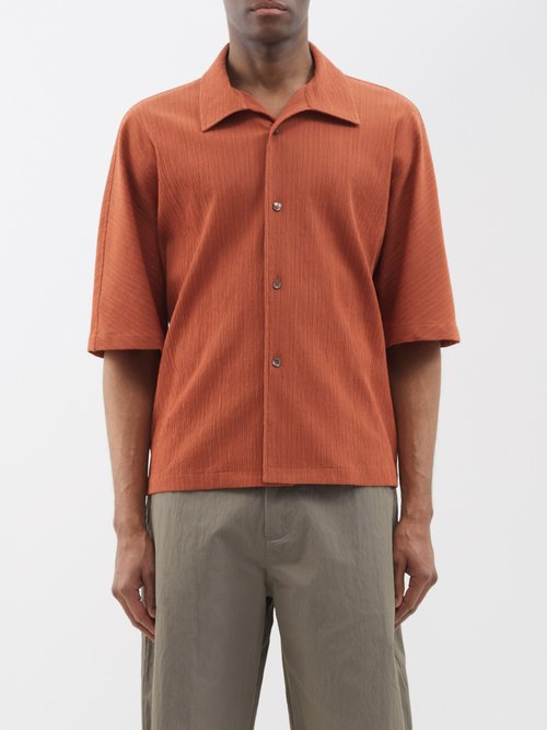 Le17septembre Homme Pleated Cotton-blend Shirt