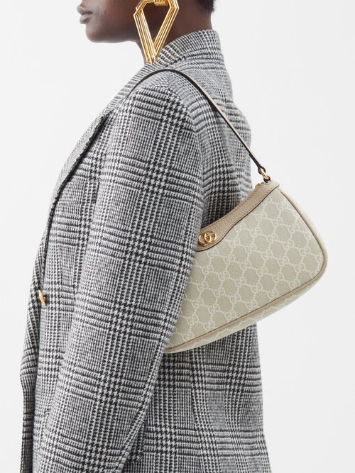 Beige Ophidia small GG-Supreme canvas shoulder bag, Gucci