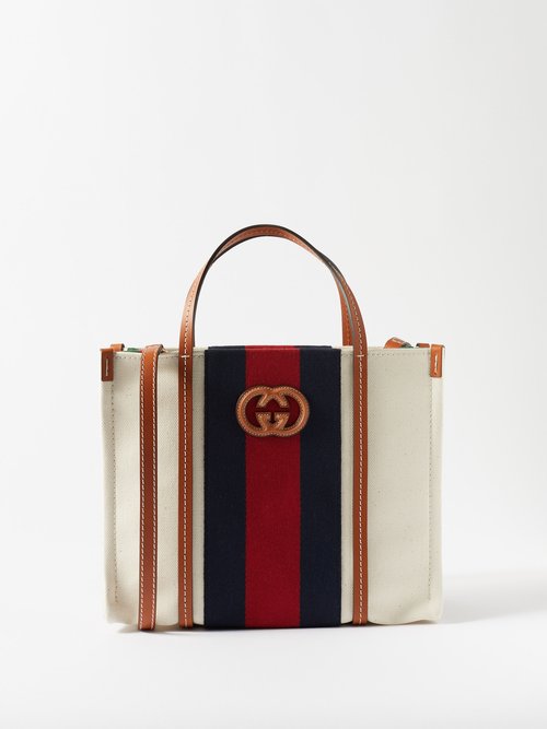Gucci Small Leather And Cross-body Bag In White Multi |
