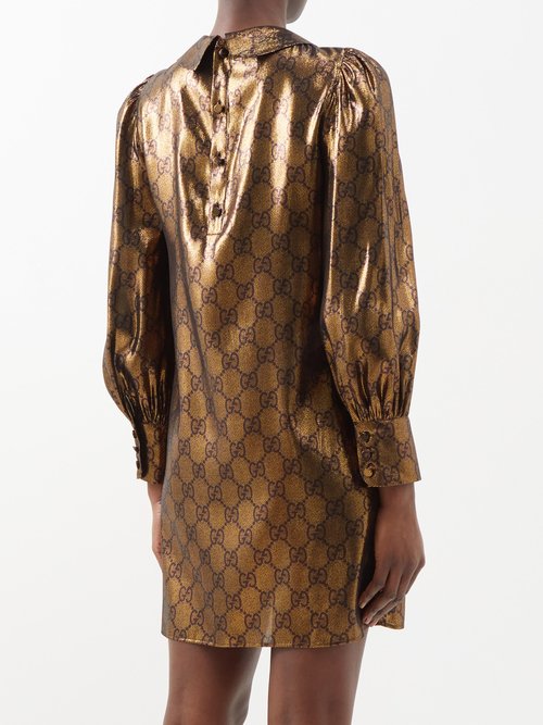 GG Supreme print silk gown