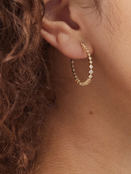 Lizzie Mandler Éclat Diamond & 18kt Gold Earrings