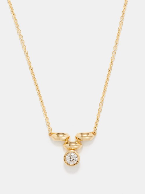Lizzie Mandler Cleo Diamond & 18kt Gold Necklace