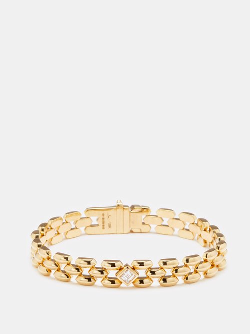 Lizzie Mandler Cleo Diamond & 18kt Gold Bracelet
