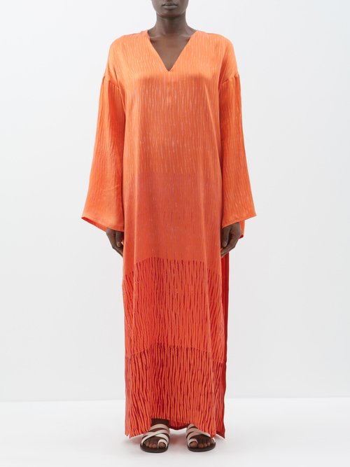 Delos Leto Shibori-dyed Silk Maxi Dress