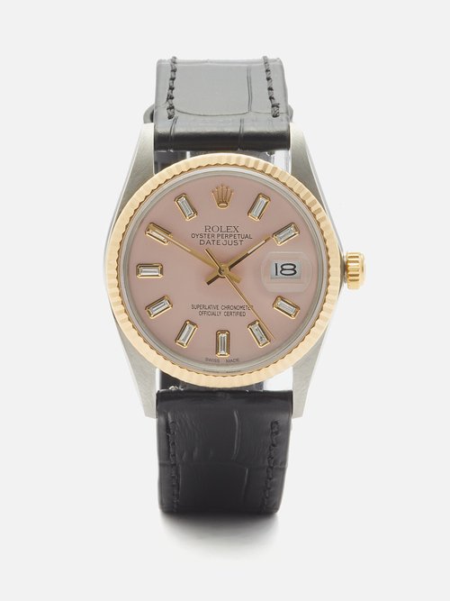Lizzie Mandler Vintage Rolex Datejust 33mm Diamond & Gold Watch
