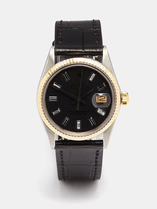 Lizzie Mandler Vintage Rolex Datejust 36mm Diamond & Gold Watch