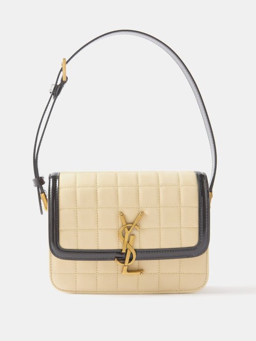 Solferino Small Leather Crossbody Bag in Beige - Saint Laurent