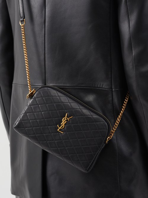 Saint Laurent Gaby Quilted-leather Cross-body Bag In Black | ModeSens