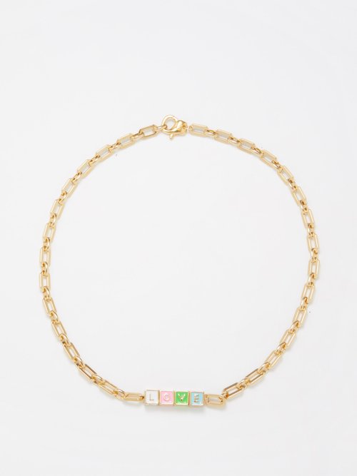 Joolz by Martha Calvo Say It Like It Is 14kt Gold-plated Necklace