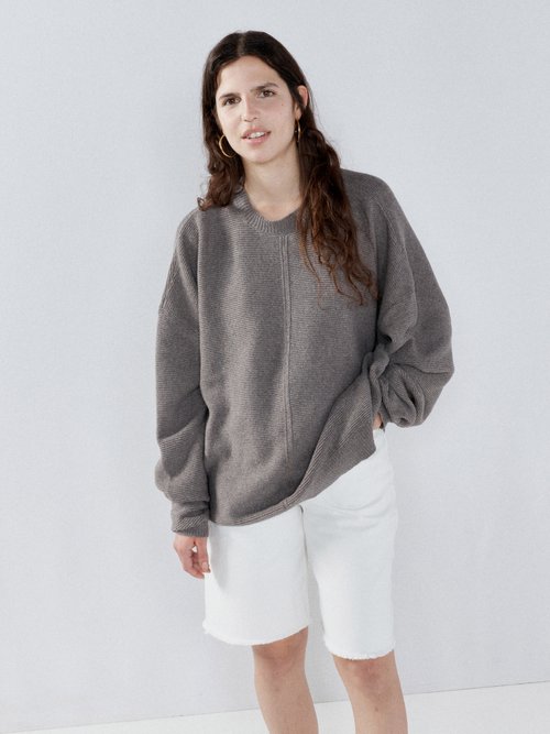 Raey - Organic Cotton And Recycled Cashmere Jumper - Womens - Brown