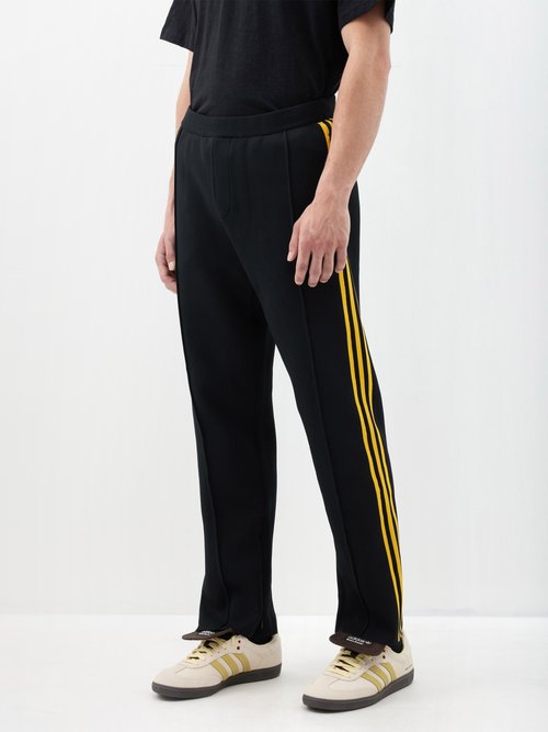 Adidas X Wales Bonner Logo-embroidered Striped Recycled-knit Track Pants