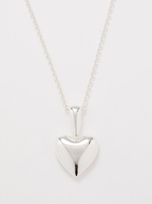 Annika Inez Voluptuous Heart Sterling-silver Necklace