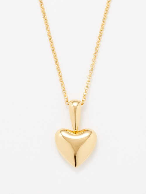 Annika Inez Voluptuous Heart 14kt Gold-filled Necklace In Yellow Gold