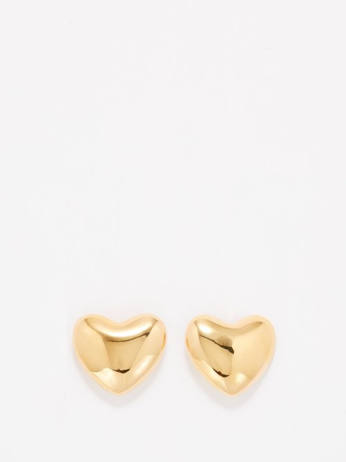 Annika Inez Voluptuous Heart Small 14kt Gold-filled Earrings In Yellow Gold