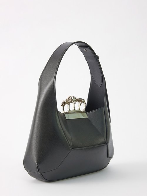 Black Prada Leather Ring Handbag