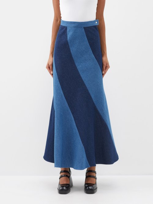 Batsheva Cera Skirt In Blue