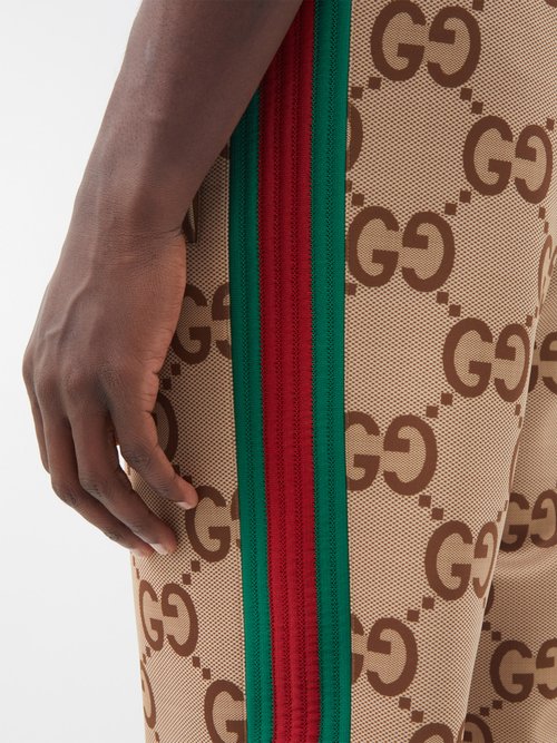 Gucci Tan Monogram Striped Track Pants – Savonches