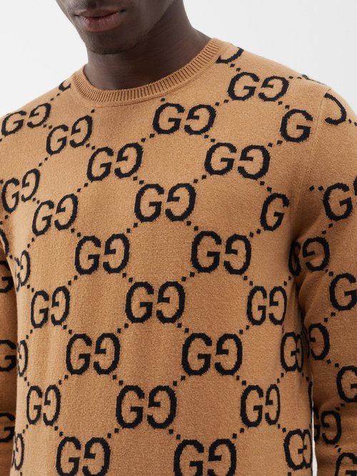 Gucci Men's GG Jacquard Wool Sweater