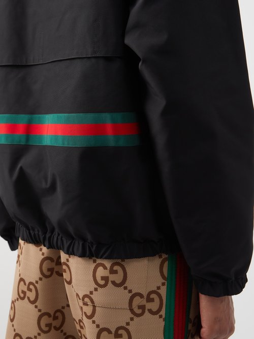 Black Reversible hooded jacket, Gucci