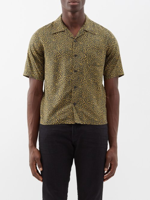 Saint Laurent - Hawaii Leopard-print Lyocell-blend Shirt - Mens - Leopard Print