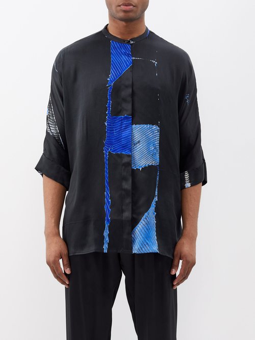 Delos Marius Shibori-dyed Silk Shirt