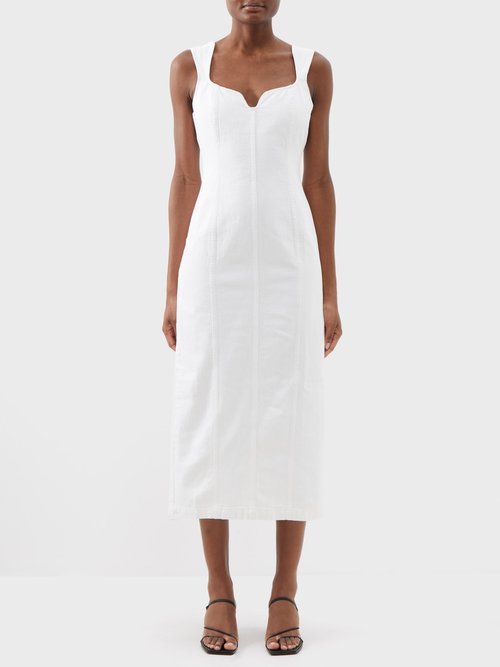 Mara Hoffman Indya Organic-cotton Denim Midi Dress