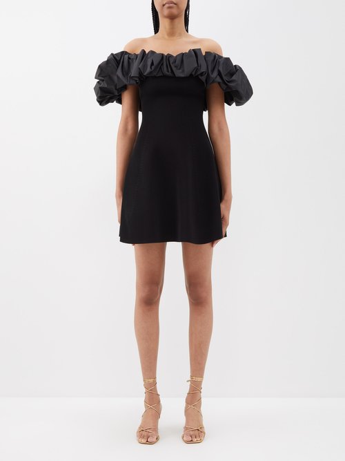Aje Eldora Ruffle-neck Mini Dress