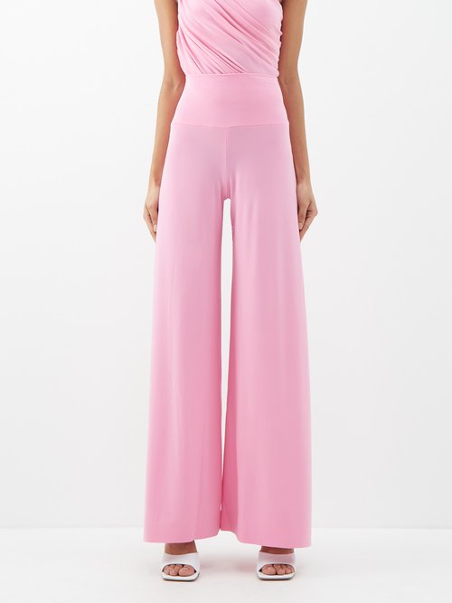 Norma Kamali - Elephant Wide-leg Trousers - Womens - Pink