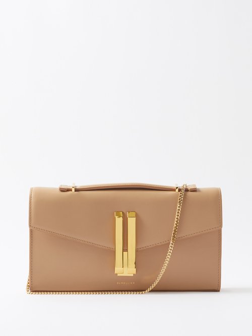 Demellier Vancouver Leather Clutch Bag In Tan | ModeSens